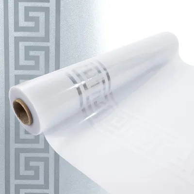 Produktbild von Statisch Fensterfolie 45x25 cm - Griechische Muster - Sichtschutzfolie Fenster Milchglas Design statisch haftend - Fensterfolie Halbtransparent für Bad und Büro - Tageslicht genießen, Sichtschutz erhalten