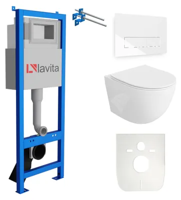 Produktbild von LAVITA WC-Set SINTO LAV 101 LAV 200.3.1 spülrandlos Weiß