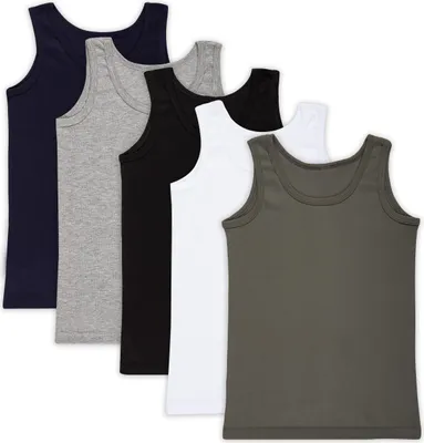 Produktbild von 3/6 Pack Jungen Unterhemd 100% Baumwolle Tank Top Kinder Unterwäsche Knaben Boy