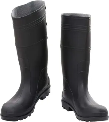 Image de vidaXL Bottes en caoutchouc Noir Taille 46 PVC