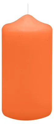 Produktbild von Spitzkopf Stumpen Kerzen Karotte Orange 12 x Ø 6 cm, 12 Stück