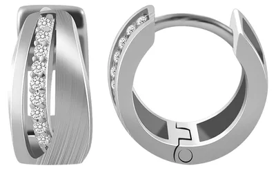 Produktbild von Akzent Damen Ohrring Haldis "Haldis" aus 925 Sterlingsilber, rhodiniert, langlebig
