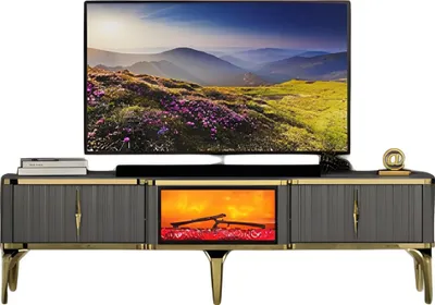 Image de TV Lowboard Armoire de salon Sideboard Dekokamin Fonctionnel Moderne
