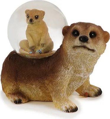 Produktbild von Glitzerkugel Erdmännchen, 9cm, Schneekugel Tier Tiere Schneekugeln