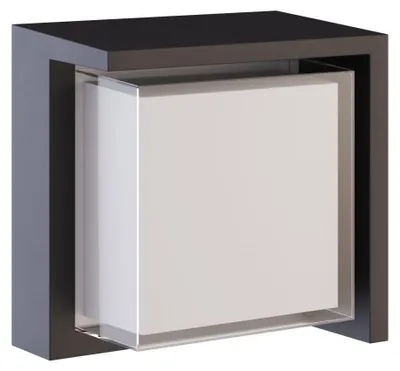 Obrázok produktu pre Nástenná LED svietidlo Blis Square 15 W, 180°, s integrovaným vypínačom, farebná teplota 2700 K/3200 K/4000 K, matná čierna, určené do exteriéru – Beneito & Faure