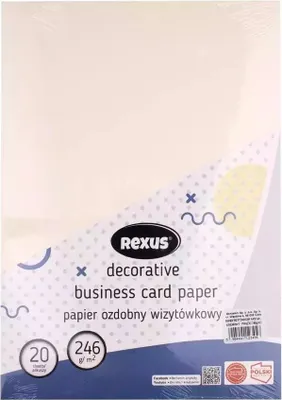 Obrázek produktu pro Papier wizytówkowy A4 kremowy prążki Chamois 20 arkuszy