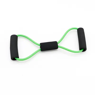 Produktbild von Expander Widerstand Band, 8-Form Expander Widerstand Trainingsbänder Trainingsseil Tube Workout Fitness Übung für Yoga Gym (Grün)