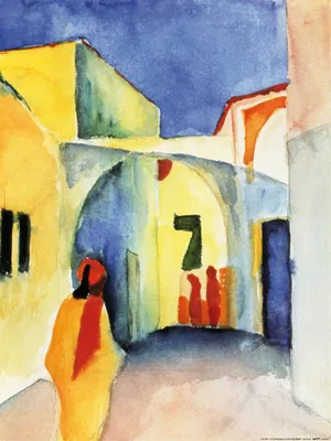Obrázek produktu pro August Macke Art Print Obraz - Pohled do uličky, 1914 (80 x 60 cm)