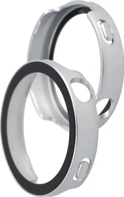 Produktbild von Schutzhülle mit Glas für Huawei Watch GT6 41 mm. Bizon Case Watch Adamo, satiniertes Silbern