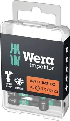 Produktbild von Bit IMPAKTOR DC T20 L.25mm 1/4 Zoll C6,3 Impaktor,DC WERA
