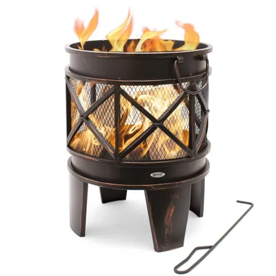 Produktbild von Heat Firecask Feuerkorb, 42 cm, für den Garten, aus lackiertem Stahl, schwarz