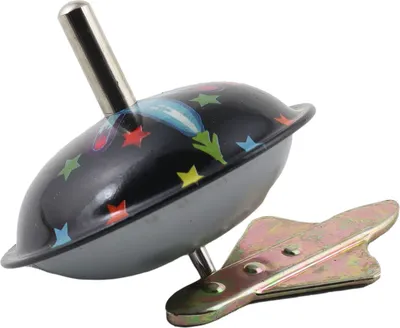 Produktbild von Blechspielzeug - Kreisel mit Rakete - Blechkreisel Modell 08