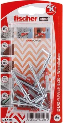 Produktbild von Dübel DUOPOWER 6X30 WH K DE
