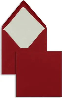 Produktbild von Briefumschläge 164x164mm 100g/qm gummiert VE=100 Stück rot