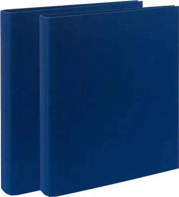 Produktbild von Ordner DINA4 schmal, Ringordner inkl. Klarsichtfolien (navy) (2 Stk.)