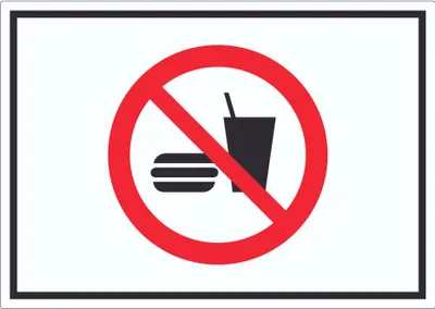 Produktbild von Essen und Trinken verboten 2 Symbol Aufkleber A7 (74x105mm)