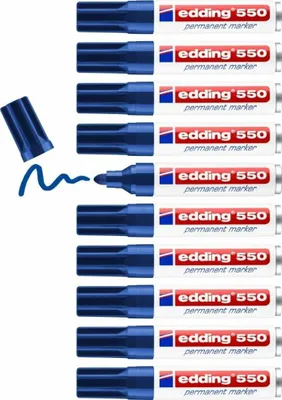 Produktbild von Edding 4-550 003, Blau, Meißel, Blau, Weiß, Kunststoff, 3 mm, 4 mm