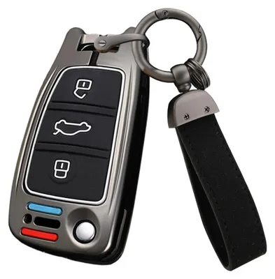Image de Elzusha - Étui de protection pour clé de voiture Audi - Noir