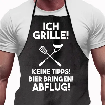 Immagine prodotto di Grembiule da barbecue divertente per uomo, in cotone