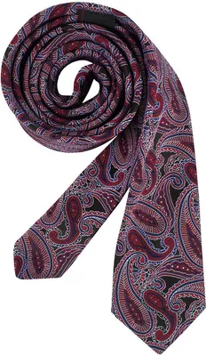 Produktbild von Greiff Corporate Wear Herren Krawatte Slimline 6cm ® Rot Beere Paisley