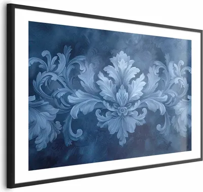 Produktbild von Posterpapier Poster - Blue Ornament in Cool Shades 30x21 cm Muster f-H-10008-ao-a