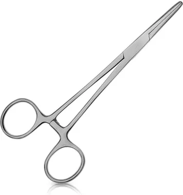 Produktbild von Klemme mit geradem Ende - Länge: 15 cm - rostfreier Edelstahl