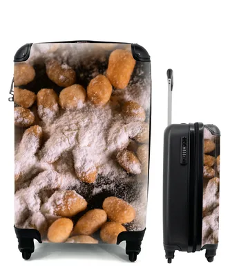 Produktbild von MuchoWow® Koffer Handgepäck Trolley Rollkoffer Kleine Reisekoffer mit 4 Rollen - Gebackene, mit Mehl bestäubte Sonnenblumenkerne - Cabin Size < 55x40x23 cm & 55x40x20 cm - Fotokoffer - Kabinenkoffer - Boardgepäck - Reise-Box - Reisekoffer - Reisegepäck - Koffer mit Bild - Trolley für Kinder