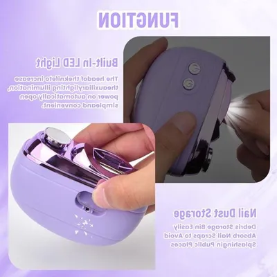 Automatischer Nagelknipser und Feile, 2-in-1 Nageltrimmer mit LED Licht, sicherer für Babys, Kinder und Erwachsene