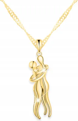 Immagine prodotto di Collana in oro "Ti amo", coppia abbracciata, "Ti amo", ARGENTO 925