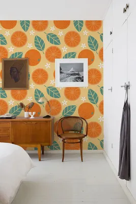 Produktbild von Coloray Fototapete 152x104 cm Vlies-Fototapete - Vintage Orangenful Retro Früchte