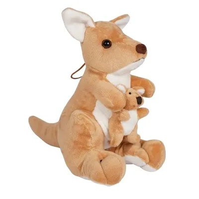 Produktbild von Plüschtier Känguru Mama mit Baby im Beutel Kuscheltier 20cm
