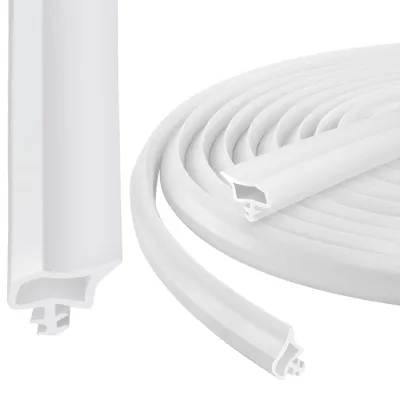 Image de Joint d'étanchéité de porte - PVC - 15 m - Blanc - Pour rainure de 4 mm