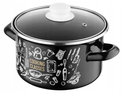 Produktbild von Emalia Pleszew Kitchen Black Traditioneller Topf 3L Induktion