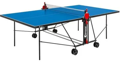 Produktbild von SPONETA Compact Outdoor Tischtennisplatte klappbar Blau/Schwarz inkl. Netz