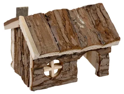 Obrázok produktu pre DUVO+ Drevený domček pre drobné hlodavce 15x11x12cm, 65266769
