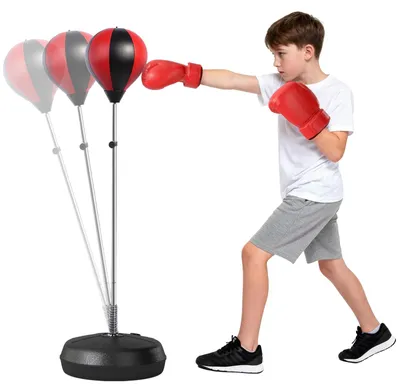 Produktbild von Punchingball Set 126-144cm Höhenverstellbar Boxstand mit Ständer, für Heim Box Training
