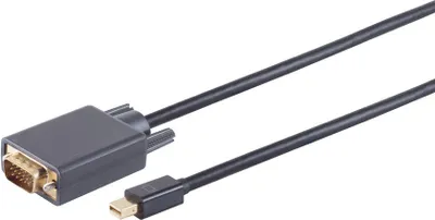 Produktbild von Mini Displayport 1.2 /VGA Stecker, schwarz, 3m