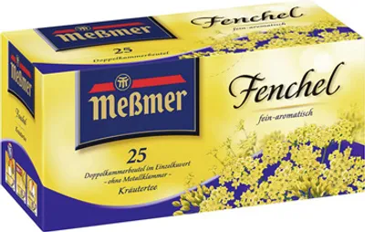 Produktbild von Meßmer Kräutertee Fenchel fein-aromatisch, 25 Teebeutel 12 x 75 g