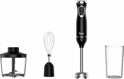 Zdjęcie produktu dla Blender, rozdrabniacz i mikser 3 w 1 Oliver Voltz OV51112WSC, 800 W, 700 ml, 2 prędkości, ostrze ze stali nierdzewnej i nasadka miksująca, czarny