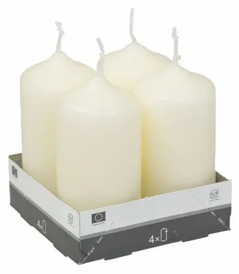 Obrázek produktu pro KCB 561 431 17 Svíčky KCB Candle pillar candle 'Advent', Ø 4 x 8 cm, šampaňské (4 ks)