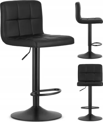 Produktbild von E-W Trading | Hocker PROT - Höhenverstellbar - Schwarz - Ergonomisch und Modern - 360° Drehbar