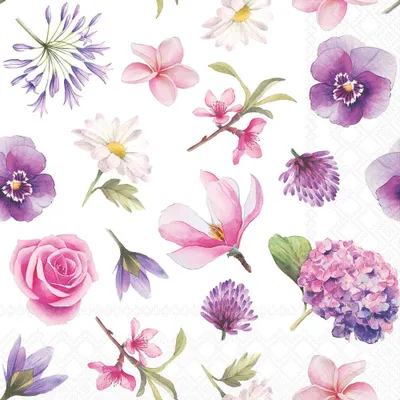 Produktbild von Servietten 33x33 cm - Flower heads