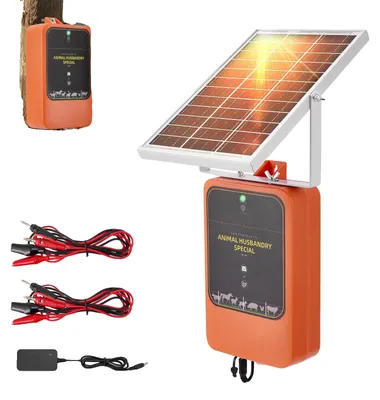 Produktbild von Elektrozaunladegerät, Solar betrieben, 10 km Reichweite, Orange