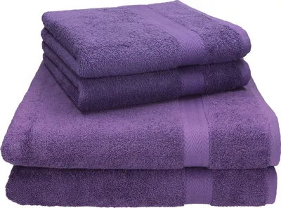 Produktbild von Betz 4-tlg. Handtuch-Set PREMIUM - 2 Liegetücher 2 Handtücher 100% Baumwolle  Farbe: lila
