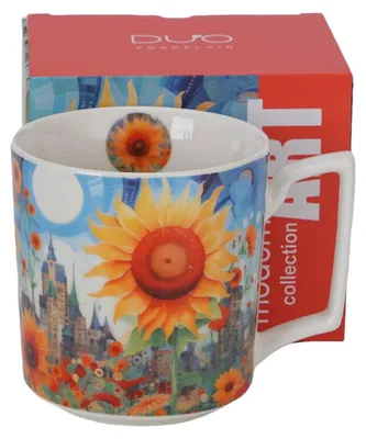 Produktbild von DUO Becher 450 ml MODERN SUNFLOWER New Bone China Porzellan
