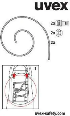 Image de Kit de lacets élastiques Uvex pour uvex 1 x-craft