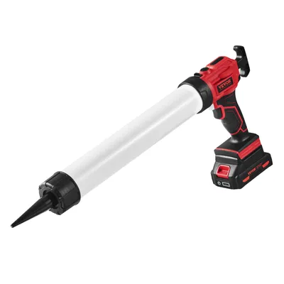 Productafbeelding van VEVOR Accu-patroonpistool, patroonpers, siliconenpistool (20V, voor 600 ml patronen, tot 270 kg, 4-standen verstelbare snelheid, inclusief accu en oplader). Compatibel met acrylzuren, lijmen