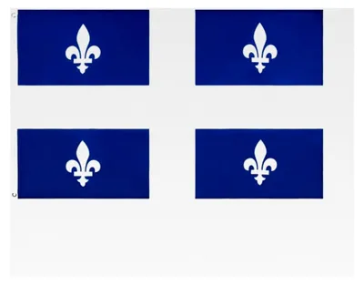 Produktbild von Quebec-Flagge, 90 x 150 cm, strapazierfähiges und leichtes Polyester, mit verstärkten Ösen, geeignet für Innen- und Außendekorationen, einfach zu befestigen