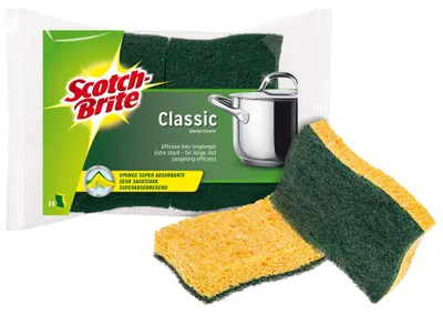 Image de Éponge cellulose Scotch Brite Classic couleur : jaune/vert