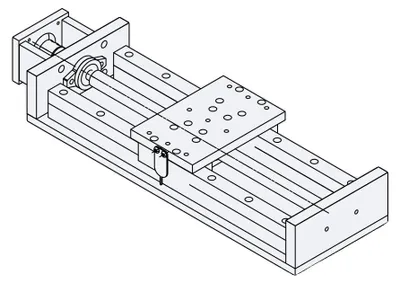 Produktbild von Linearschienenantrieb, hohe Tragfähigkeit, Präzisionsmechanik, ZBX150-300mm